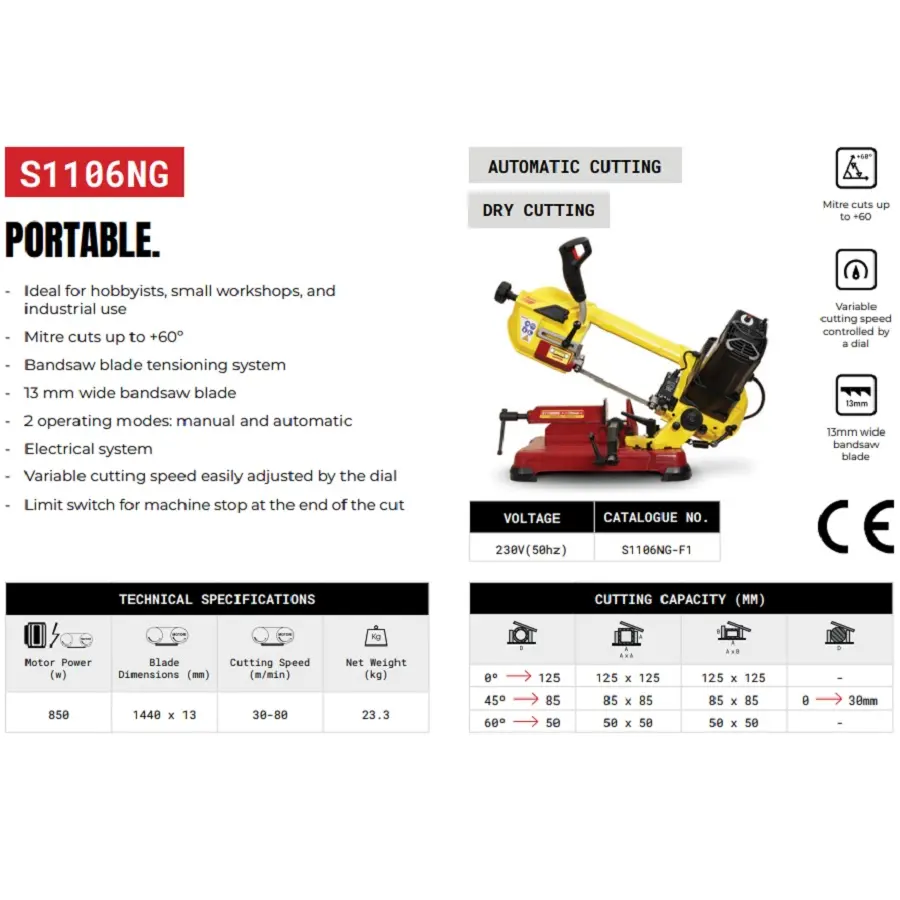 STARRETT - SCIE A RUBAN PORTABLE - 120 MM