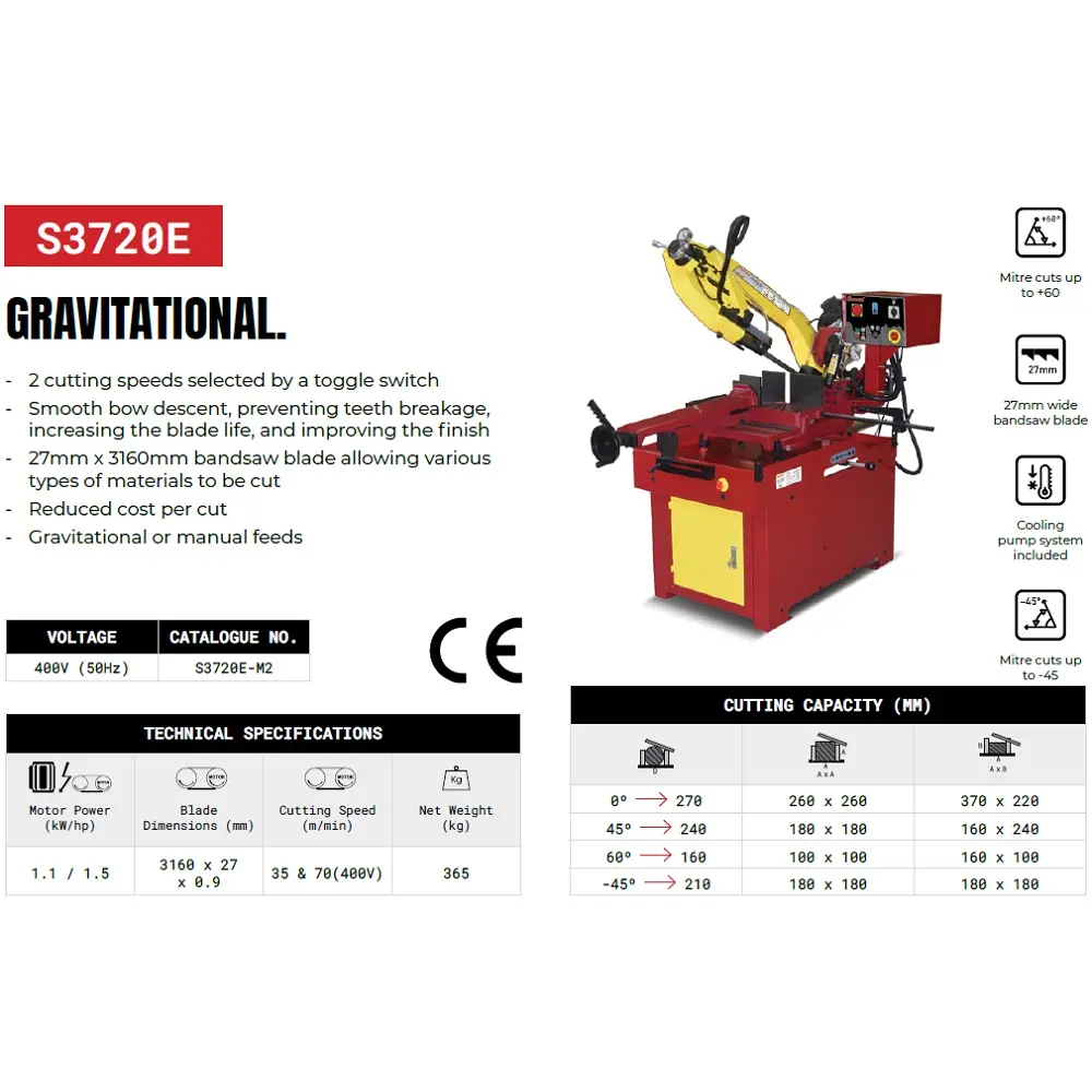 STARRETT- STATIONAIRE BANDZAAGMACHINE - 270 MM