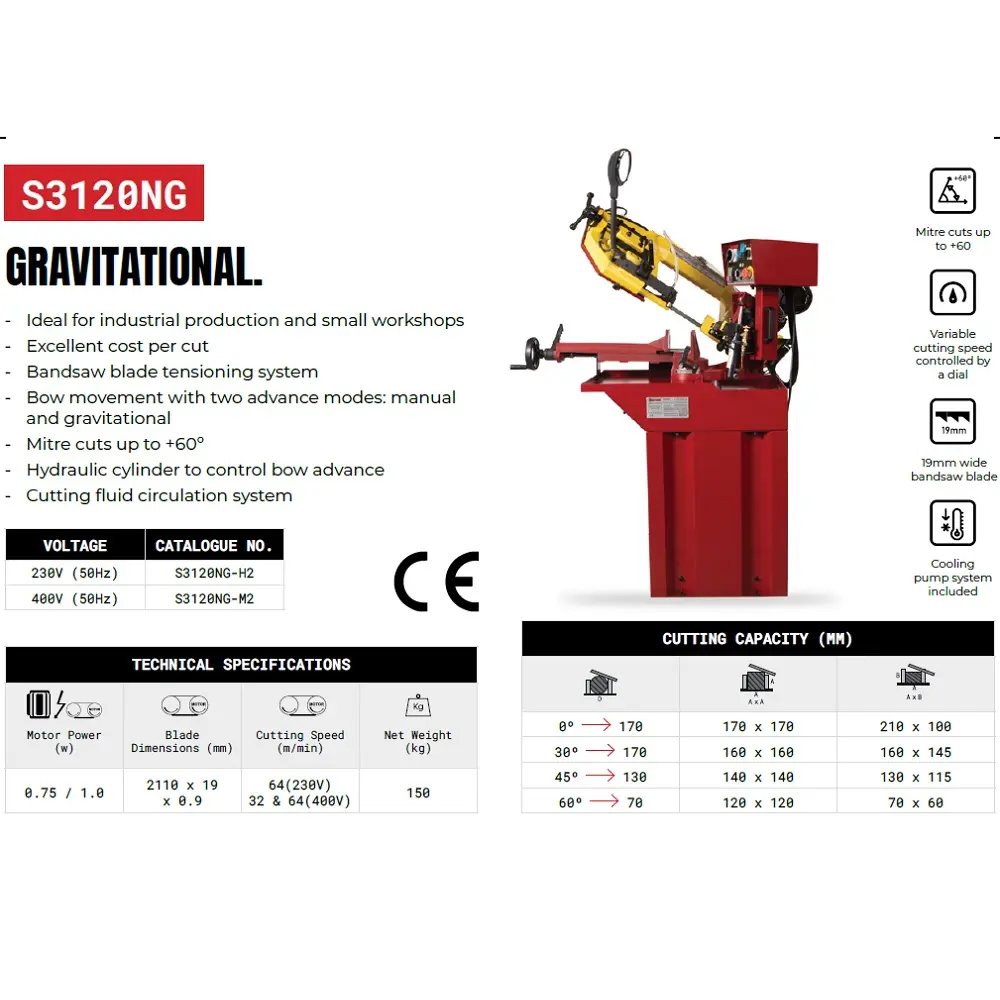 STARRETT- STATIONAIRE BANDZAAGMACHINE - 170 MM